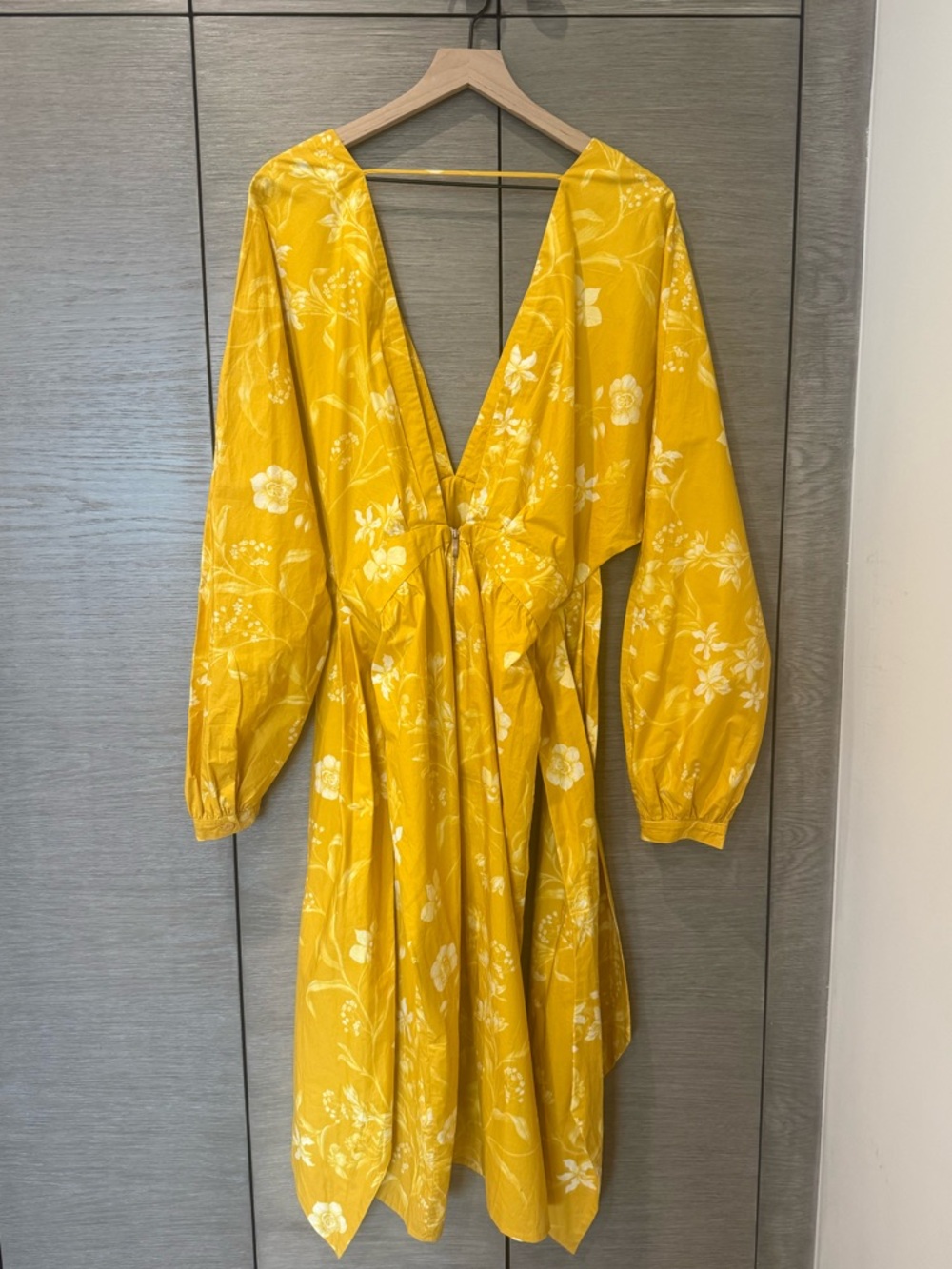 Johanna Ortiz Yellow Floral Maxi Dress M Resort Vacation Luxury Designer $1000+ - Picture 6 of 11